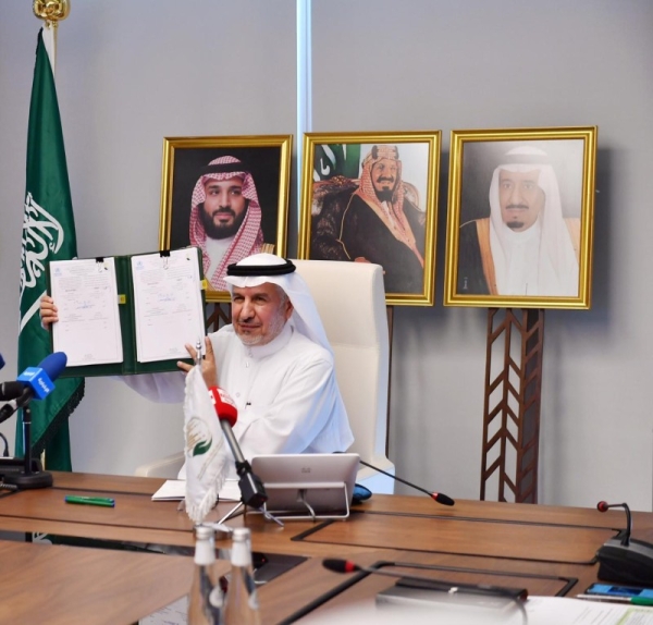 General Supervisor of the KSrelief and Advisor at the Royal Court, Dr. Abdullah Al-Rabeah, after three agreements were signed at a virtual meeting in Riyadh, Saturday. — Courtesy photo