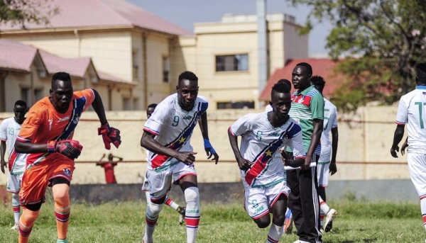 

File photo shows South Sudan Under-23 A and B football teams battled it out in a fierce competition for supremacy while also sharing messages of peace and unity with fans during a match in the capital, Juba, in 2019. — courtesy UNMISS