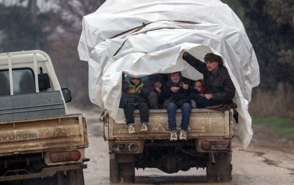 Syrian families sought safety in Afrin in January 2020, in north rural Aleppo governorate, after fleeing conflict in Idlib. — courtesy UNICEF/Khalil Ashawi