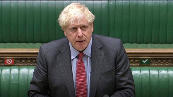 Prime Minister Boris Johnson announced a package of new coronavirus-related restrictions Tuesday as the United Kingdom faces a fresh surge in infections. — Courtesy photo