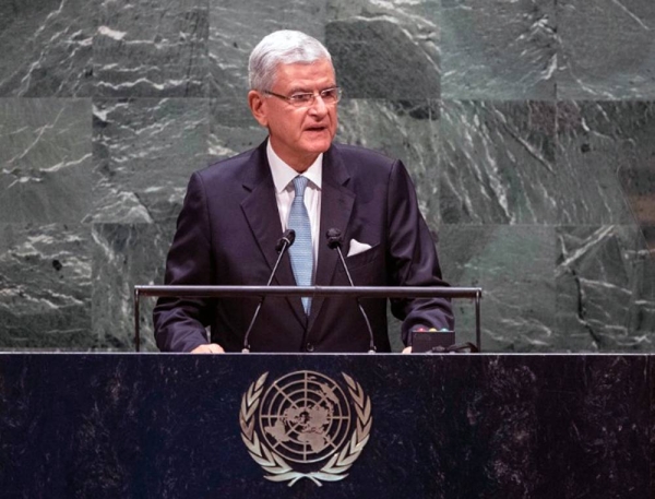 

Volkan Bozkir, president of the 75th session of the United Nations General Assembly, opens the general debate of the General Assembly’s seventy-fifth session. — courtesy UN Photo/Eskinder Debebe