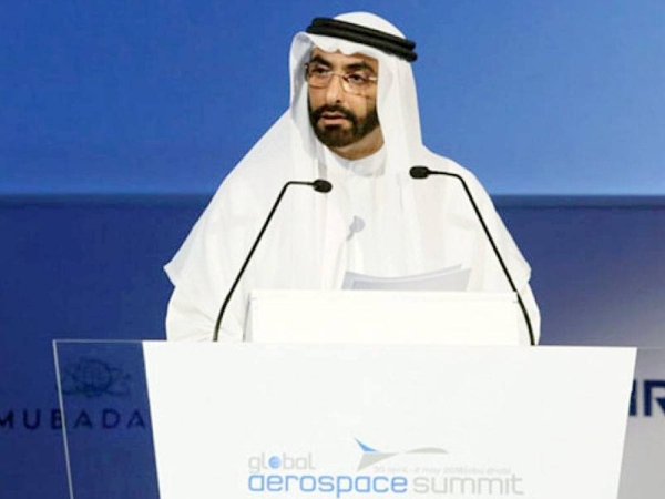 Mohammed Ahmad Al Bowardi, minister of state for defense affairs, United Arab Emirates, addresses the  Global Aerospace Summit 2020 on Monday.