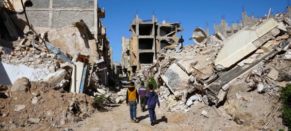 Boys walk through Benghazi Old Town in Libya in this file picture. — Courtesy phoot