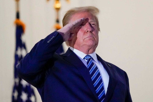 US President Donald Trump on Wednesday returned to his office in the White House after his doctor reported that he was showing no COVID-19 symptoms. — Courtesy photo