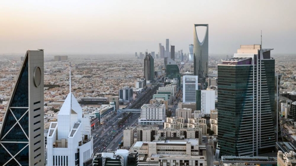 Top view of the city of Riyadh, Saudi Arabia.