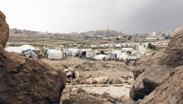 Tents and makeshift shelters at an IDP camp in Yemen. Years of conflict has left millions at crisis levels of hunger, with some facing starvation due to COVID. — courtesy UNICEF/Alessio Romenzi