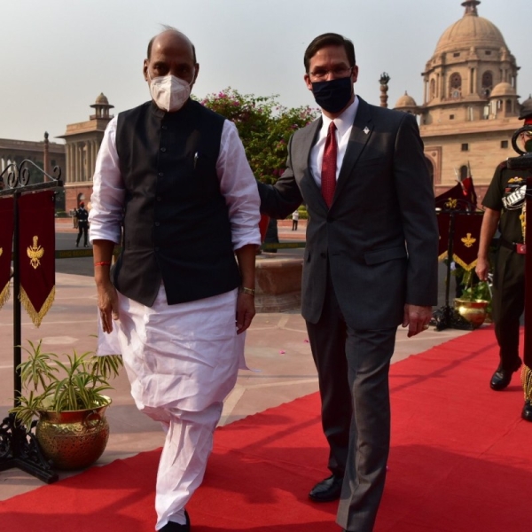 On Tuesday, US Secretary of Defense Mark Esper and his Indian counterpart Rajnath Singh signed a landmark military agreement, enabling greater information-sharing and further defense cooperation between the two countries. — Courtesy photos