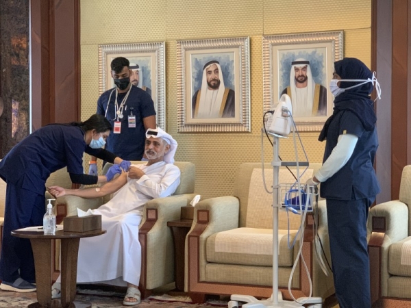 UAE Minister of Tolerance and Coexistence Sheikh Nahyan bin Mubarak Al Nahyan has received the coronavirus vaccine. — WAM photos