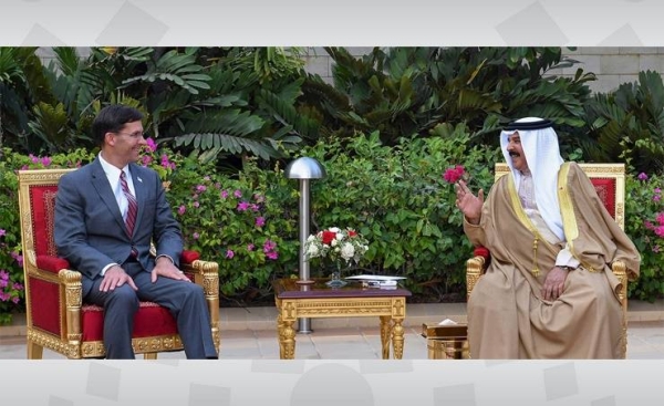 King Hamad welcomed the US defense secretary and his accompanying delegation and reviewed with them the long-standing bilateral relations, and ways to further develop them. — BNA photos
