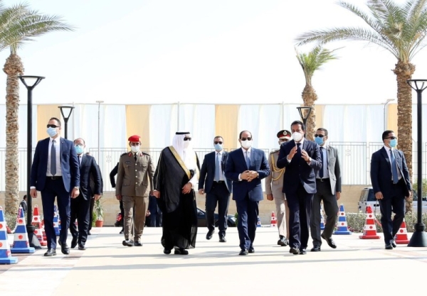  Egyptian President Abdel Fattah El-Sisi inaugurated King Salman International University (KSIU) here Saturday, in the presence of Prince Fahd Bin Sultan, governor of Tabuk Region. — SPA photo