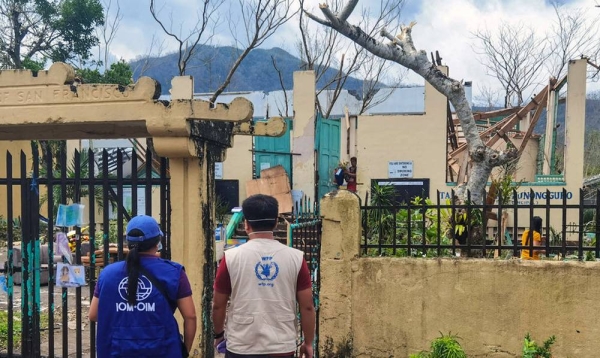 Many areas in Batangas, southern Luzon are still covered in fallen debris and floodwater due to Super Typhoon Goni (locally known as Rolly). — courtesy IOM