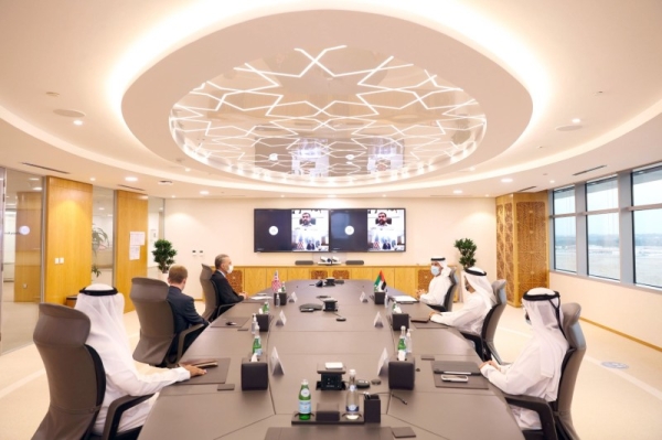 Mohamed Ibrahim Al Hammadi, Chief Executive Officer of the Emirates Nuclear Energy Corporation, ENEC, on Tuesday held virtual talks with Mark W. Menezes, US Deputy Secretary of Energy, to discuss the latest developments in the energy sector and identify areas of cooperation. — WAM photo