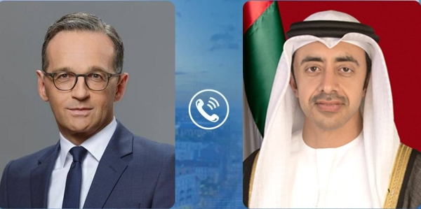 During the call, UAE Foreign Minister Sheikh Abdullah bin Zayed Al Nahyan and his German counterpart Heiko Maas also discussed developments in Ethiopia and the importance of working to enhance security and stability throughout the Ethiopian territories. — WAM photo