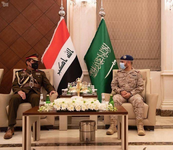 Saudi Arabia’s Chief of the General Staff Lt. Gen. Fayyad bin Hamid Al-Ruwaili met here on Wednesday with Chief of Staff of Iraqi Army Lt. Gen. Abdul Amir Yarallah. — SPA photos