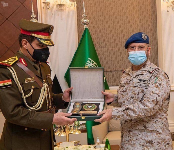 Saudi Arabia’s Chief of the General Staff Lt. Gen. Fayyad bin Hamid Al-Ruwaili met here on Wednesday with Chief of Staff of Iraqi Army Lt. Gen. Abdul Amir Yarallah. — SPA photos