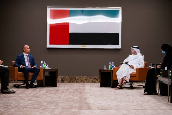 Foreign Minister of the United Arab Emirates Sheikh Abdullah bin Zayed Al Nahyan reviewed the Arab and international conditions and latest developments on the global stage with the Secretary-General of the Arab League Ahmed Aboul Gheit here on Monday.