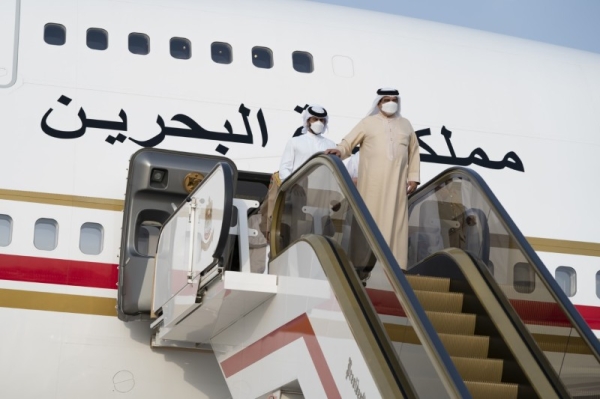 Bahrain's King Hamad bin Isa Al Khalifa arrived in the United Arab Emirates on Tuesday. He is accompanied by Sheikh Nasser bin Hamad Al Khalifa, the king’s representative for humanitarian works and youth affairs. — Courtesy photos