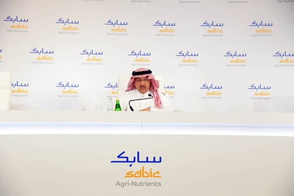Yousef Al-Benyan, SABIC vice chairman and CEO and chairman of the Board of Directors of SABIC Agri-Nutrients Company.