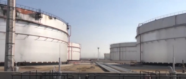 One of the 13 tanks at Aramco’s North Jeddah Bulk Plant is currently out of action, the official told journalists on a tour in the site of the damage. — Courtesy photo