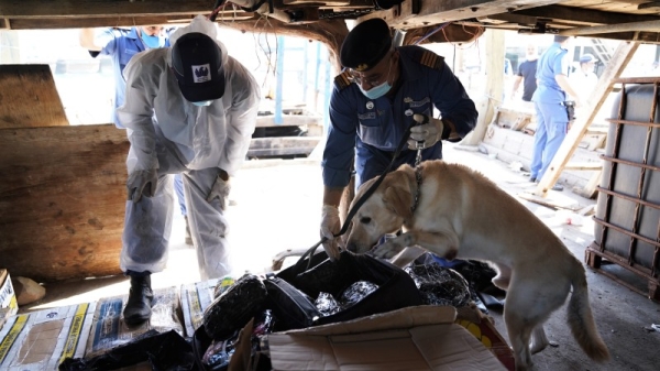 The seizure, carried out by the Creek and Deira Wharfage Customs Center, which operates under the Sea Customs Management, comprised 662kg of different types of narcotics. — WAM photos

