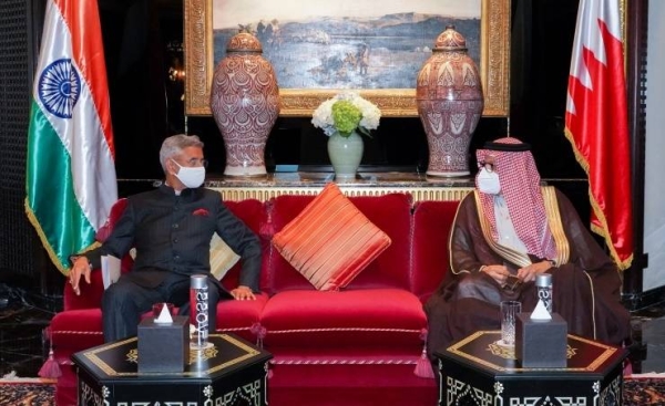 Bahrain's Foreign Minister Dr. Abdullatif bin Rashid Al-Zayani met here on Tuesday with his Indian counterpart Dr. Subrahmanyam Jaishankar, who is on an official visit to the kingdom. — BNA photo