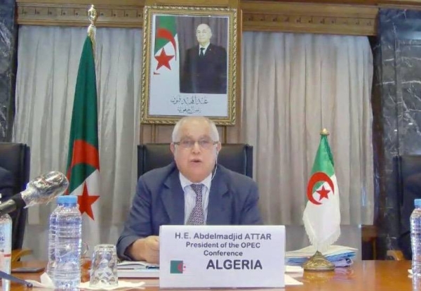 Algeria’s Minister of Energy and President of the OPEC Conference Abdelmadjid Attar.