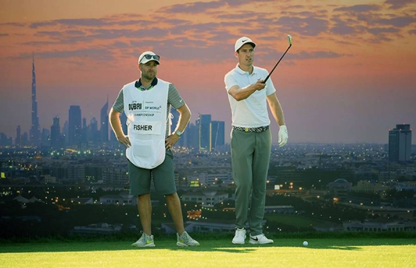 Andy Sullivan of England plays his tee shot on the ninth hole during Day One of the Golf in Dubai Championship at Jumeirah Golf Estates on Wednesday in Dubai, United Arab Emirates. — courtesy photo by Ross Kinnaird/Getty Images)