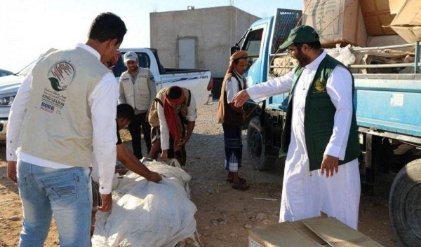 Eleven relief trucks, affiliated to Riyadh-based KSrelief, cross Al-Wadiah Crossing Point.