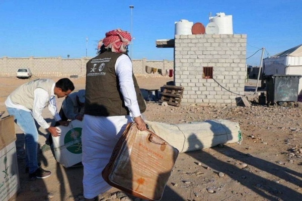 Eleven relief trucks, affiliated to Riyadh-based KSrelief, cross Al-Wadiah Crossing Point.