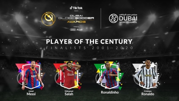 Cristiano Ronaldo, Lionel Messi, Robert Lewandowski, and Mohammed Salah are among the four confirmed finalists for the upcoming Dubai Globe Soccer Awards scheduled to be held in Dubai on Dec. 27. — WAM photo