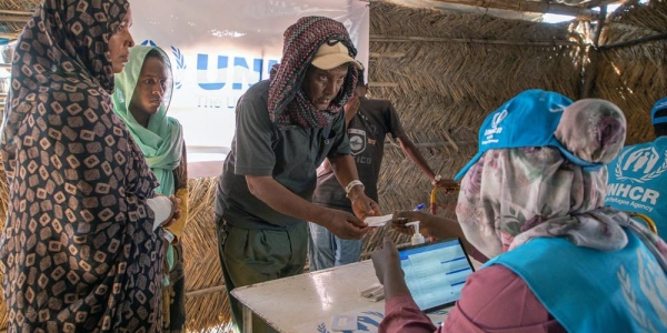 Ethiopian refugees register with UNHCR at Um Rakuba camp in Al Qadarif state, Sudan, after fleeing their home. — courtesy UNHCR/Will Swanson