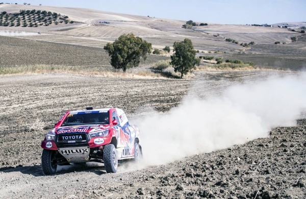 Nasser Al-Attiyah performs during SS4 of Rally Andalucia in Villamartin, Spain on Oct. 10, 2020. — courtesy Kin Marcin/Red Bull Content Pool 