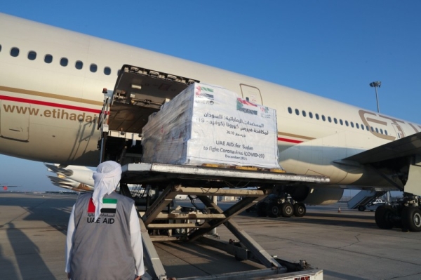 he United Arab Emirates on Thursday sent an aid plane containing 14 metric tons of medical supplies and testing kits to Sudan. The aid will assist approximately 14,000 medical professionals as they work to contain the virus. — WAM photos