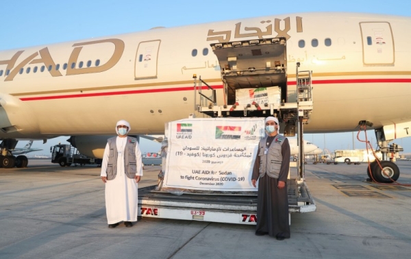 he United Arab Emirates on Thursday sent an aid plane containing 14 metric tons of medical supplies and testing kits to Sudan. The aid will assist approximately 14,000 medical professionals as they work to contain the virus. — WAM photos