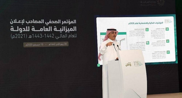 Minister of Finance and Acting Minister of Economy and Planning Mohammed Bin Abdullah Al-Jadaan confirmed that the state’s general budget for the fiscal year 2021 aims to continue spending on major projects, Kingdom’s Vision 2030 realization programs, and support the private sector through the National Development Fund.