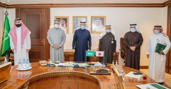 audi Arabia's Minister of Environment, Water and Agriculture, Engineer Abdulrahman Al-Fadhli and Japanese Minister of Environment Koizumi Shinjiro signed virtually a memorandum of understanding (MoU) to enhance environmental protection. — SPA photos