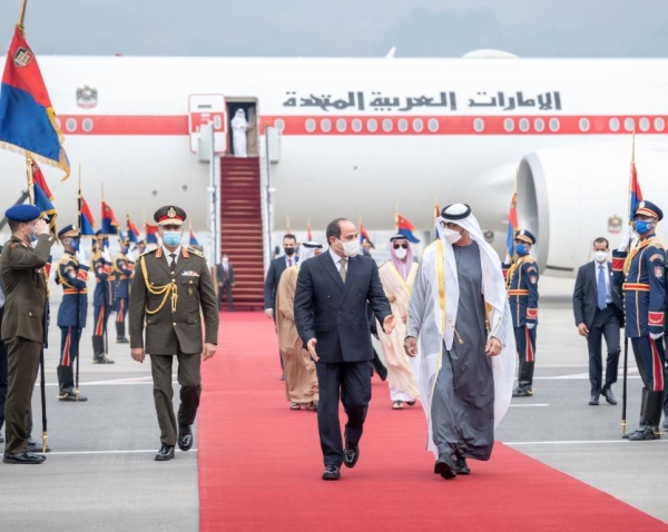 Egyptian President Abdel Fattah El-Sisi met on Wednesday with Abu Dhabi Crown Prince Sheikh Mohamed bin Zayed Al Nahyan at the Ittihadiya Palace in Cairo. — WAM photos