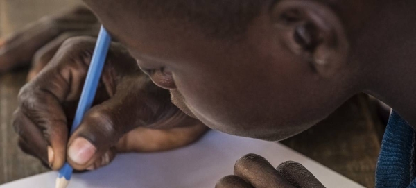 A 14 year-old former child soldier draws at a school in Ndenga village, Kaga Bandoro, Central African Republic. — Courtesy file photo