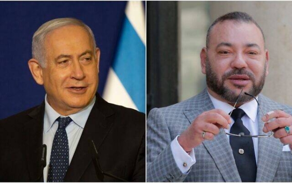 Morocco's King Mohammed VI, right, had a phone conversation on Friday with Israeli Prime Minister Benjamin Netanyahu. — Courtesy photo