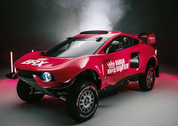 Bahrain Raid Xtreme reveals its striking racing red livery.