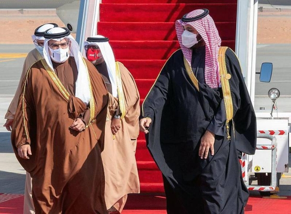 Crown Prince Muhammad Bin Salman, deputy prime minister and minister of defense, welcomes GCC leaders and their accompanying delegation to Saudi Arabia.