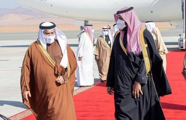 Crown Prince Muhammad Bin Salman, deputy prime minister and minister of defense, welcomes GCC leaders and their accompanying delegation to Saudi Arabia.