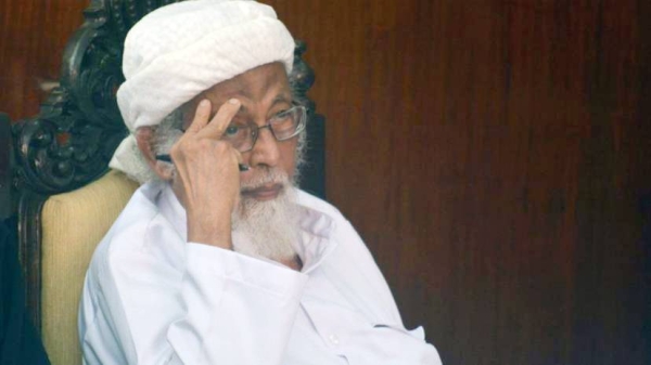 File photo of Indonesia’s top terrorist convict Abu Bakar Bashir.