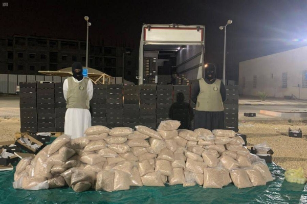 Authorities in Saudi Arabia have thwarted attempts to smuggle a huge haul of narcotic substances into the Kingdom. — SPA photos