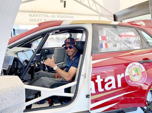 Nasser Saleh Al-Attiyah with his Volkswagen Polo GTi R5.