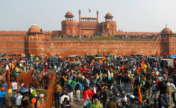 The Indian capital was placed on a high-security alert on Wednesday, a day after protesting farmers broke barricades, clashed with police and stormed Delhi's historic Red Fort. — Courtesy photo