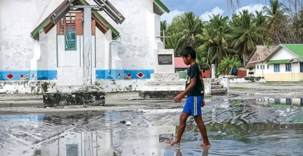 

The South Pacific archipelago of Tuvalu is highly susceptible to rises in sea level brought about by climate change. — courtesy UNDP/Silke Von Brockhausen