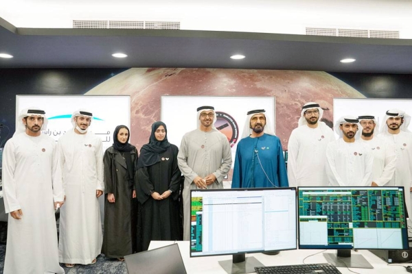 Sheikh Mohammed Bin Rashid Al Maktoum, vice president and prime minister of UAE and ruler of Dubai, and Sheikh Mohamed Bin Zayed Al Nahyan, crown prince of Abu Dhabi and deputy supreme commander of the UAE Armed Forces.