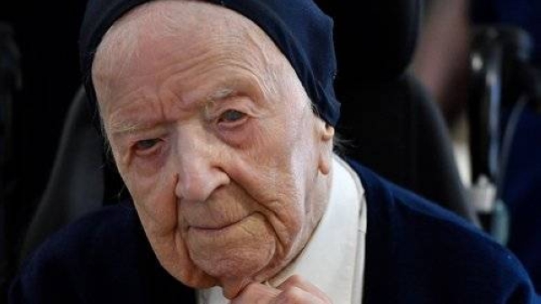 Sister André, a nun who was born in 1904, tested positive for the virus on Jan. 16, according to David Tavella, communications director at the Sainte Catherine Labouré nursing home in Toulon, southern France, where she lives. — Courtesy photo