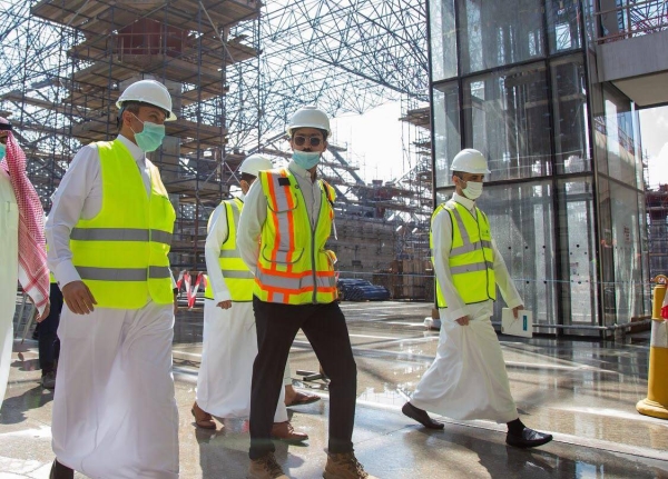 Minister of Transport Eng. Saleh Al-Jasser during a visit on Saturday to Haramain High-Speed Railway station in Jeddah.